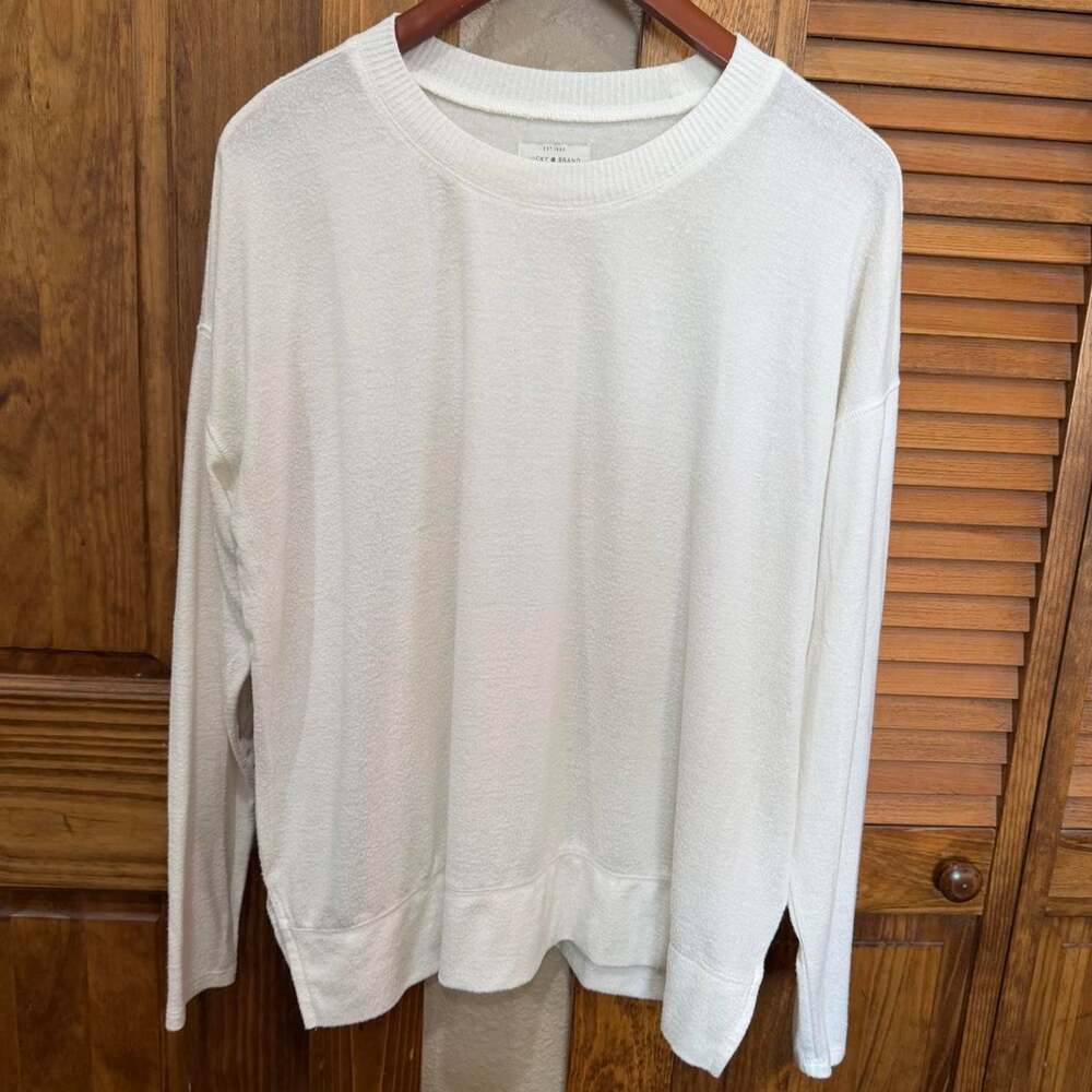 Lucky brand oversized white lightweight sweater Size L